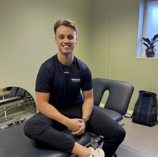 Portrett av Isak Andreassen, fysioterapeut